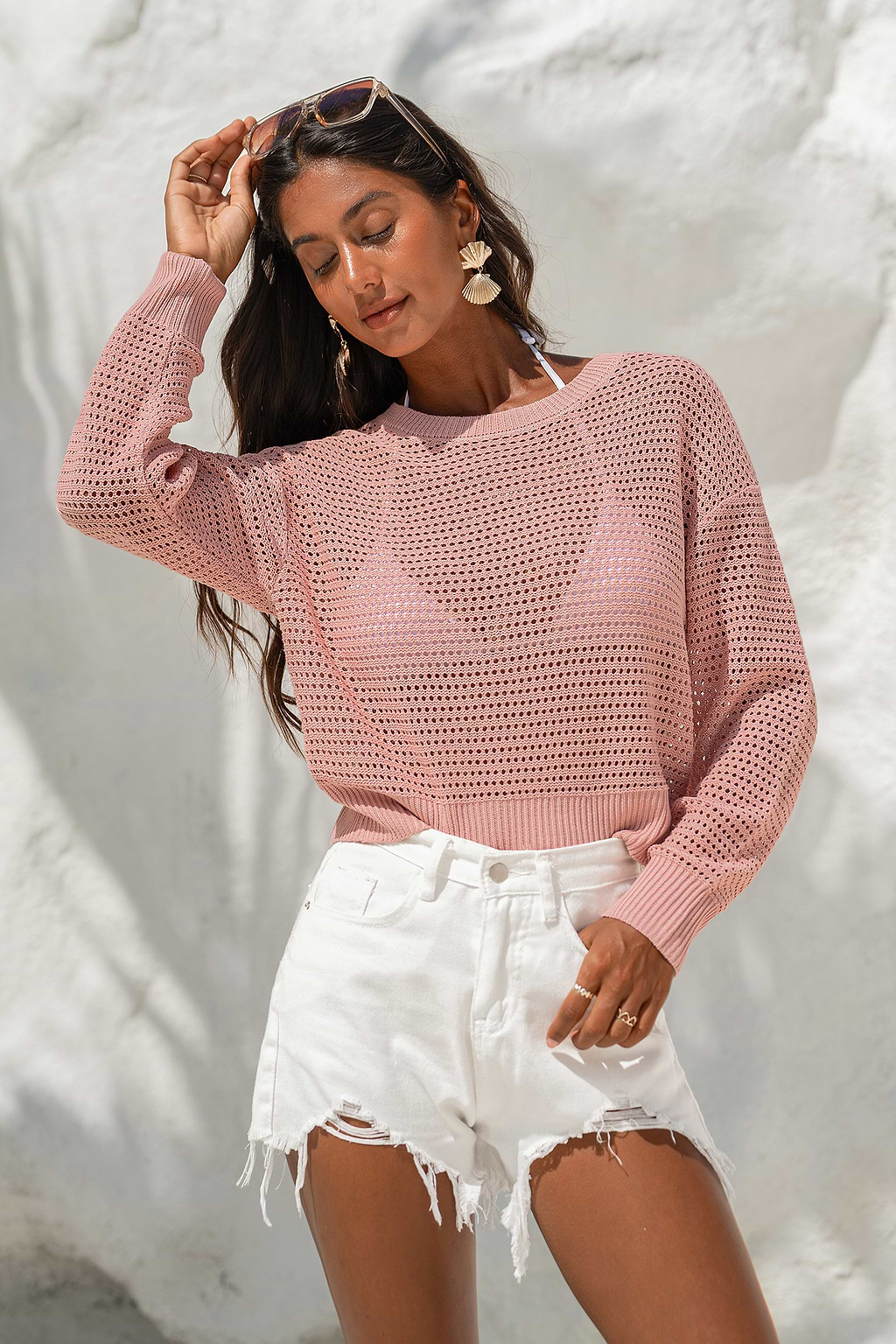 Checked In Pink Top