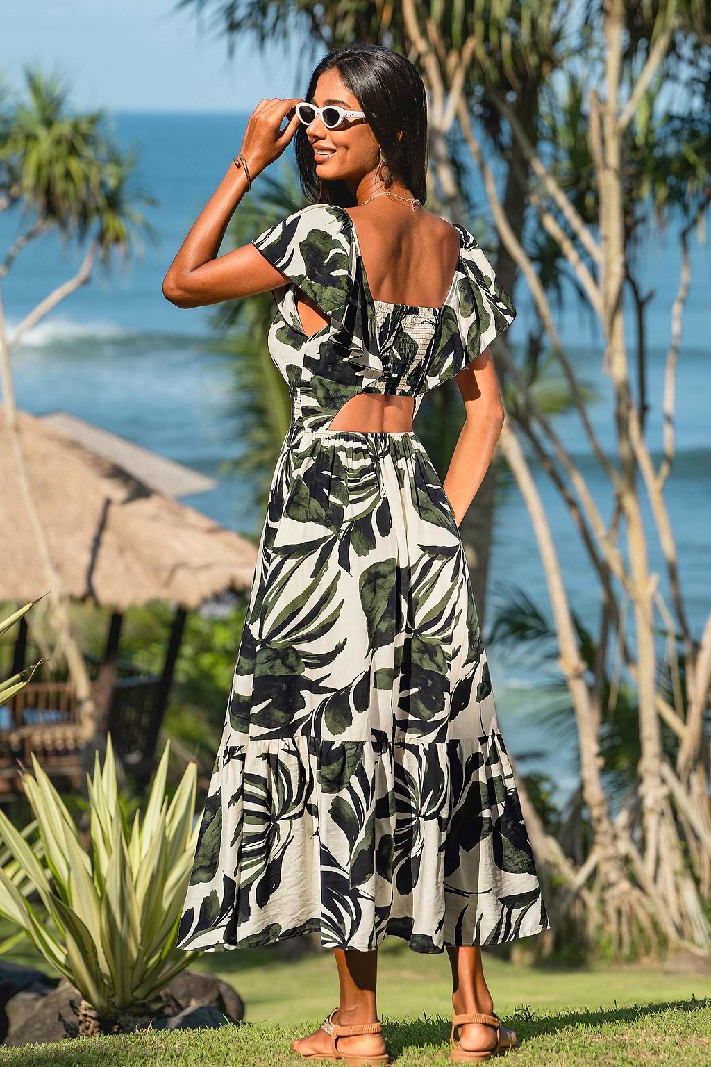 Seas the Moment Tropical Maxi Dress