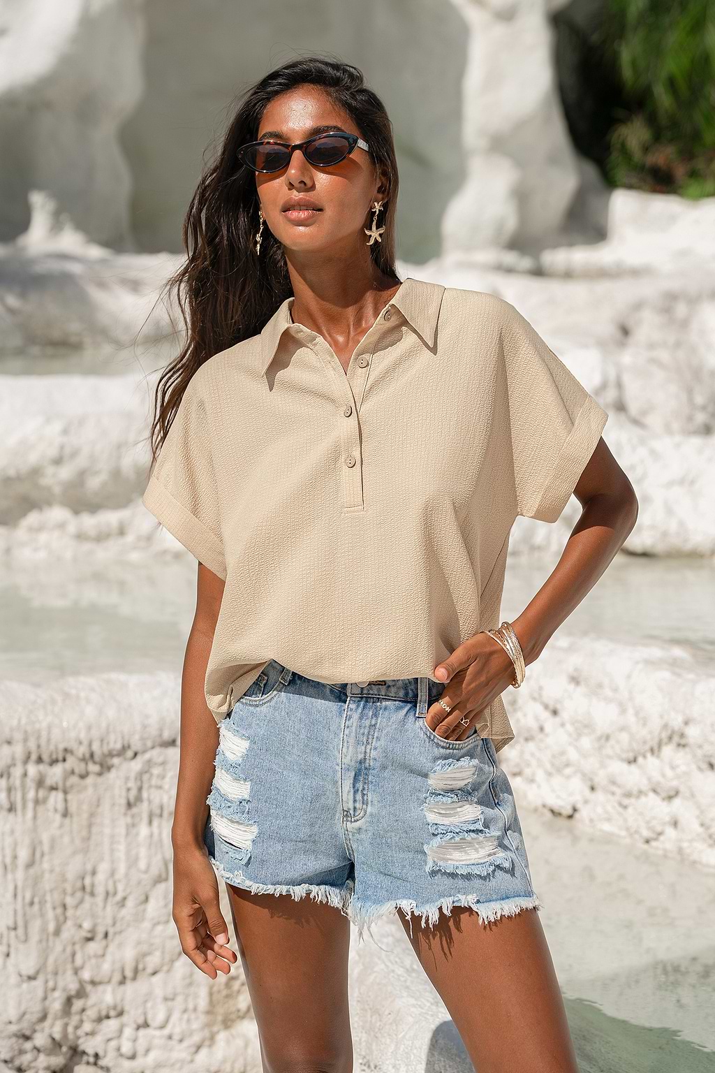 Nice Surprise Beige Blouse