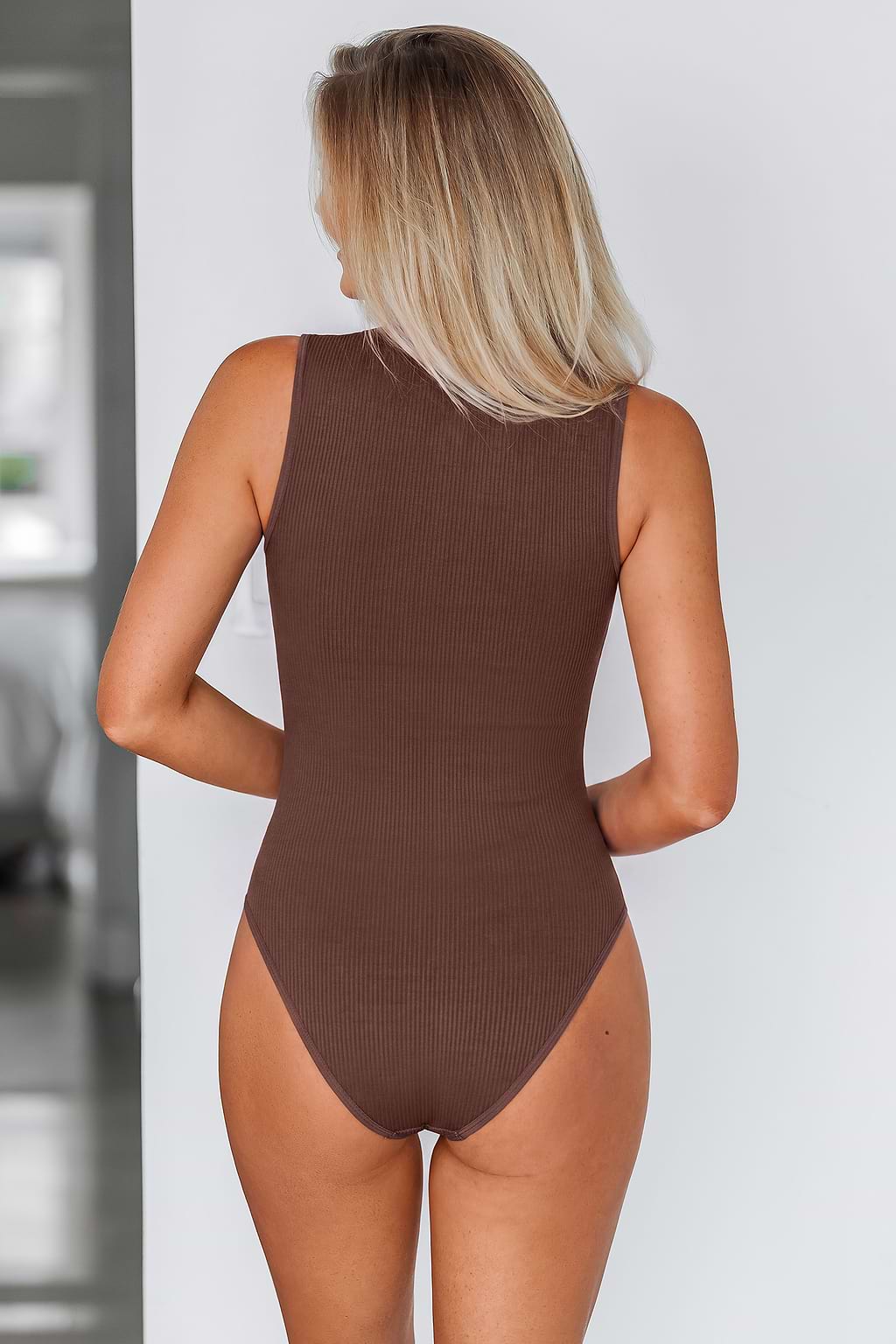 Blown Away Brown Shapewear Bodysuit