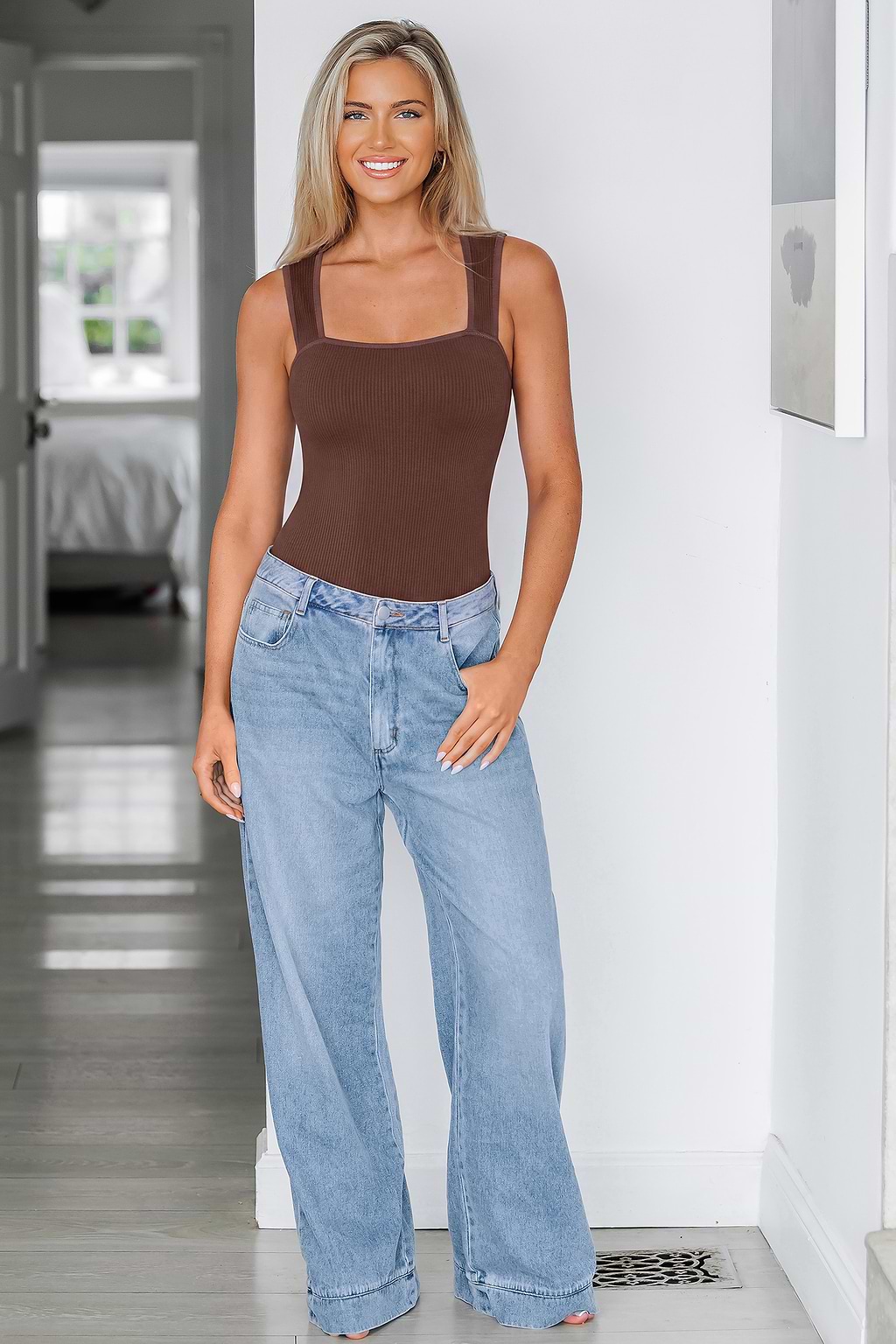 Blown Away Brown Shapewear Bodysuit