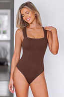 Blown Away Brown Shapewear Bodysuit