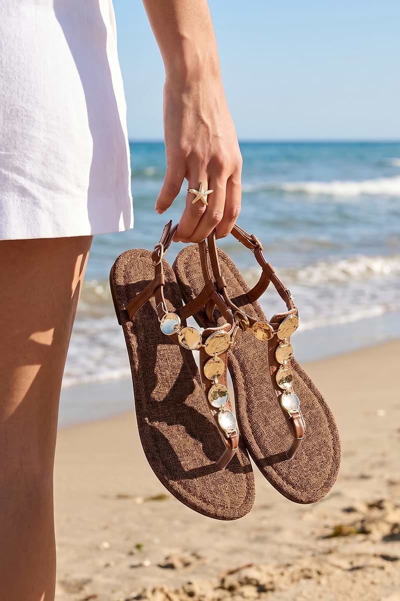 Wild Move Faux Leather Sandals