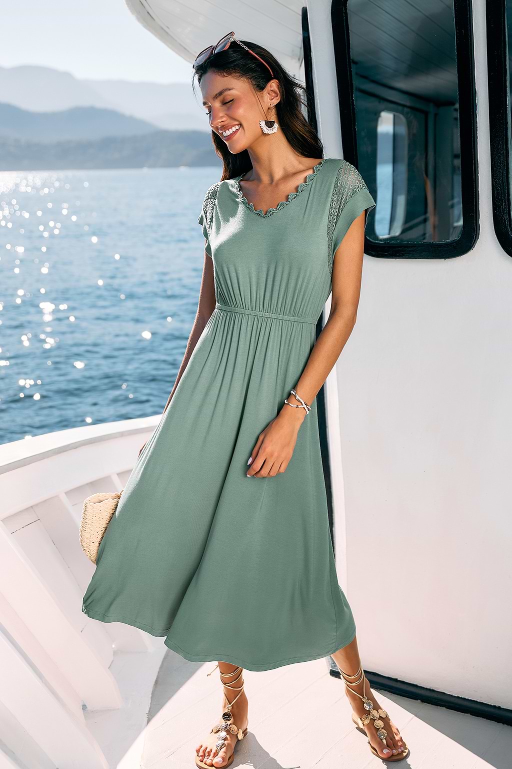 Laid-Back Days Green Maxi Dress