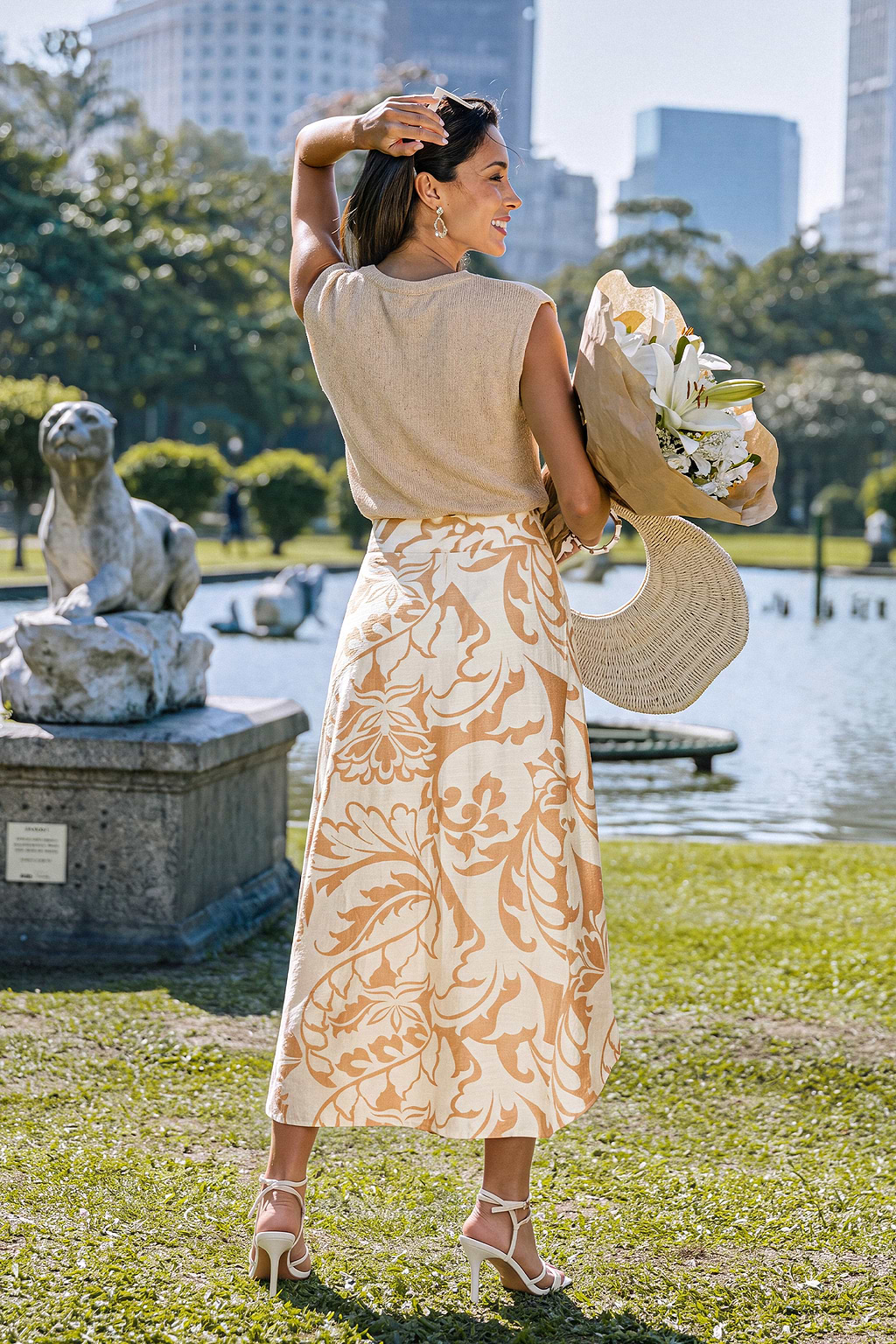 Tulum Heat Paisley Midi Skirt