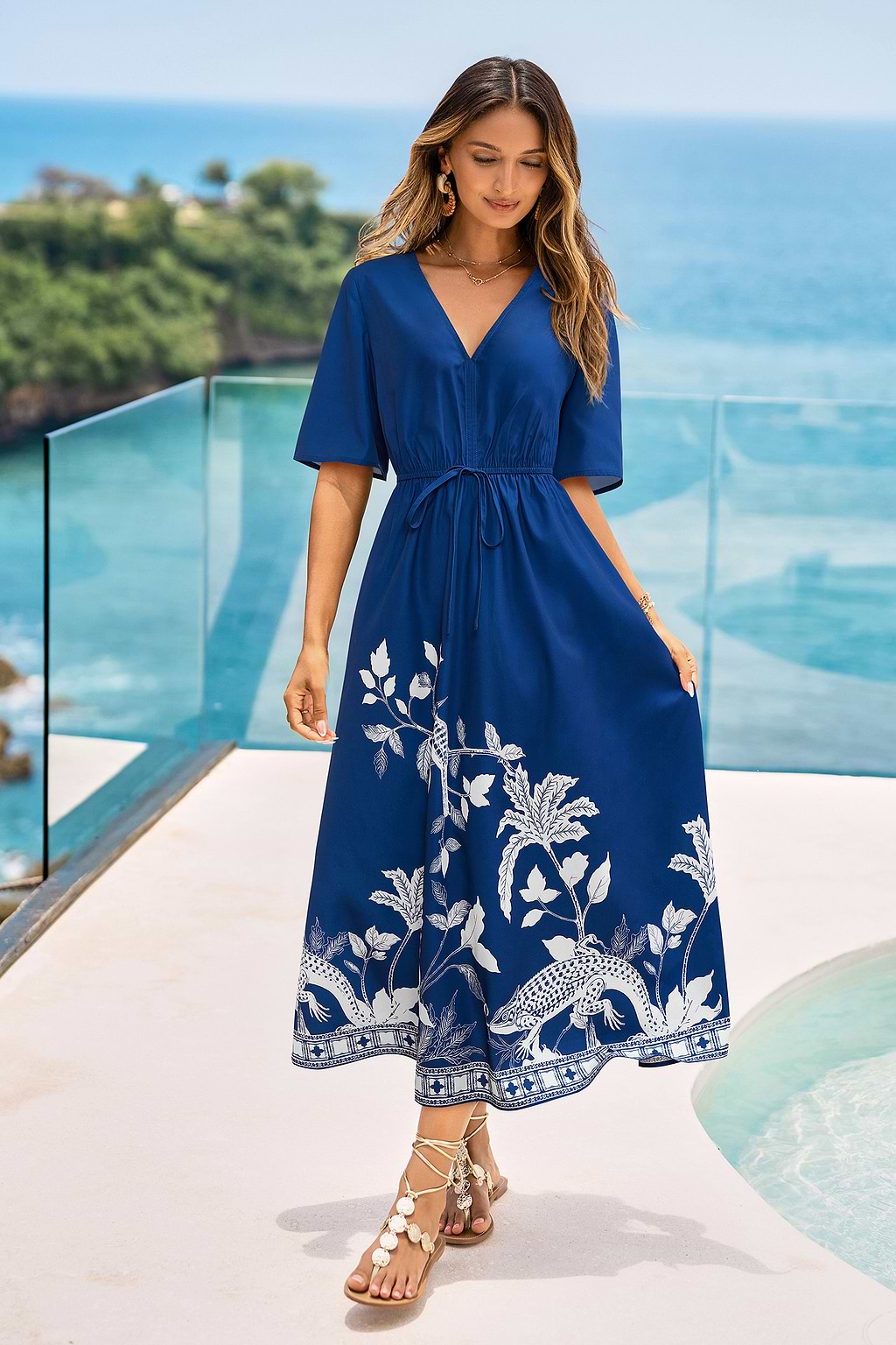Fiji Dream Tropical Midi Dress