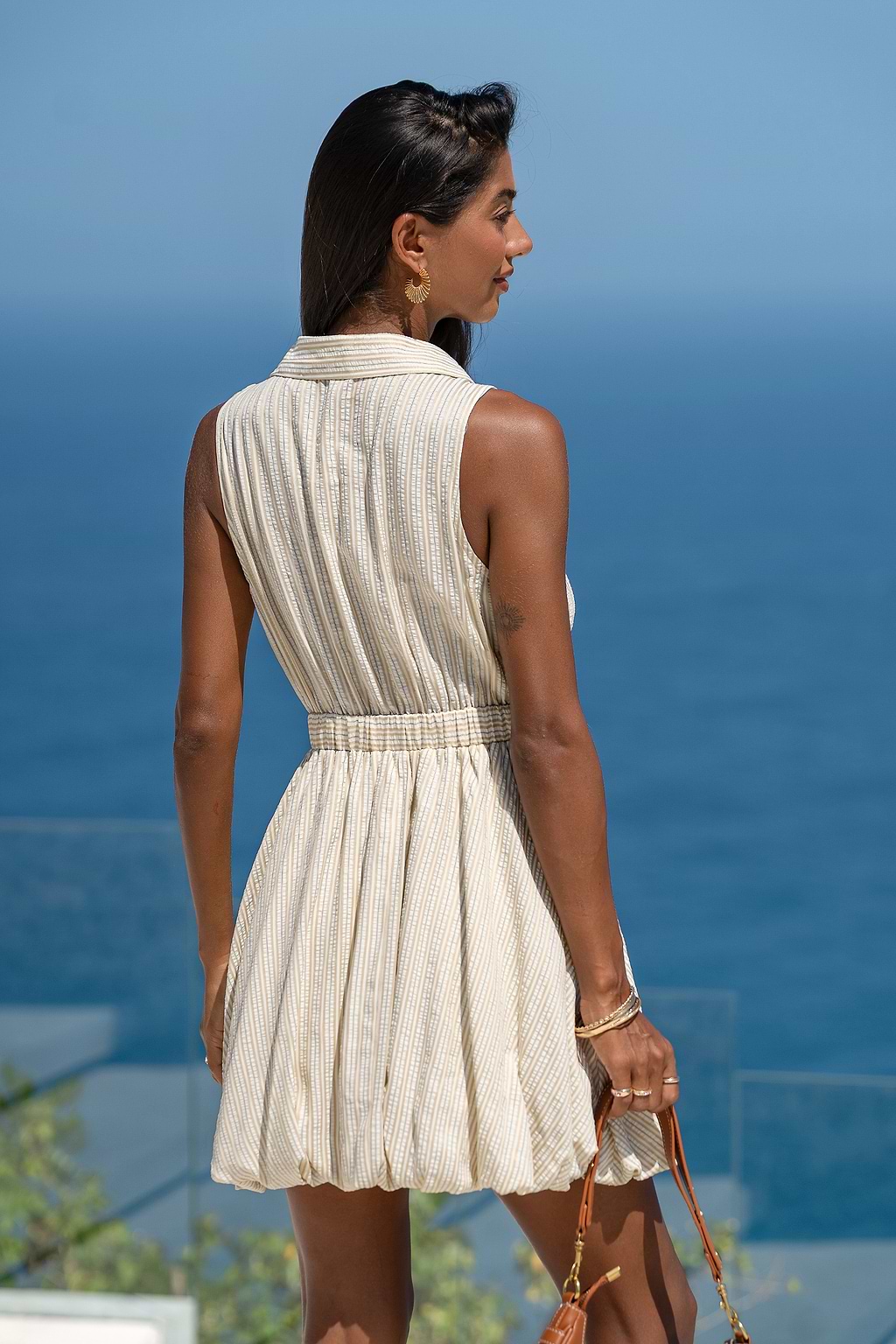 Portofino Stroll Striped Mini Dress