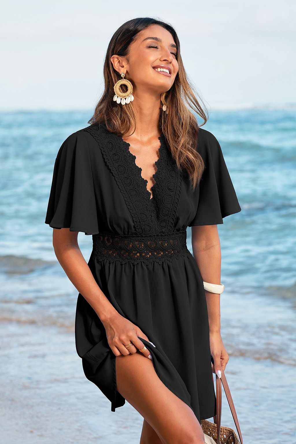 Sol Black Mini Dress