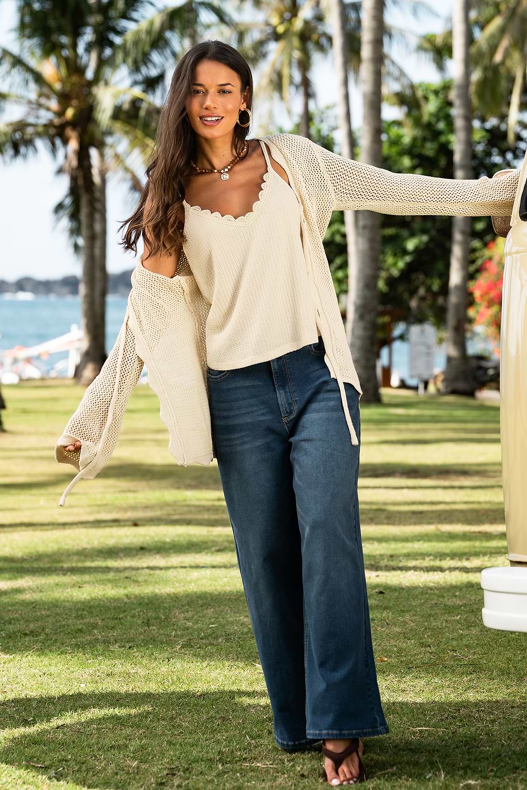 Centering Myself Beige Top