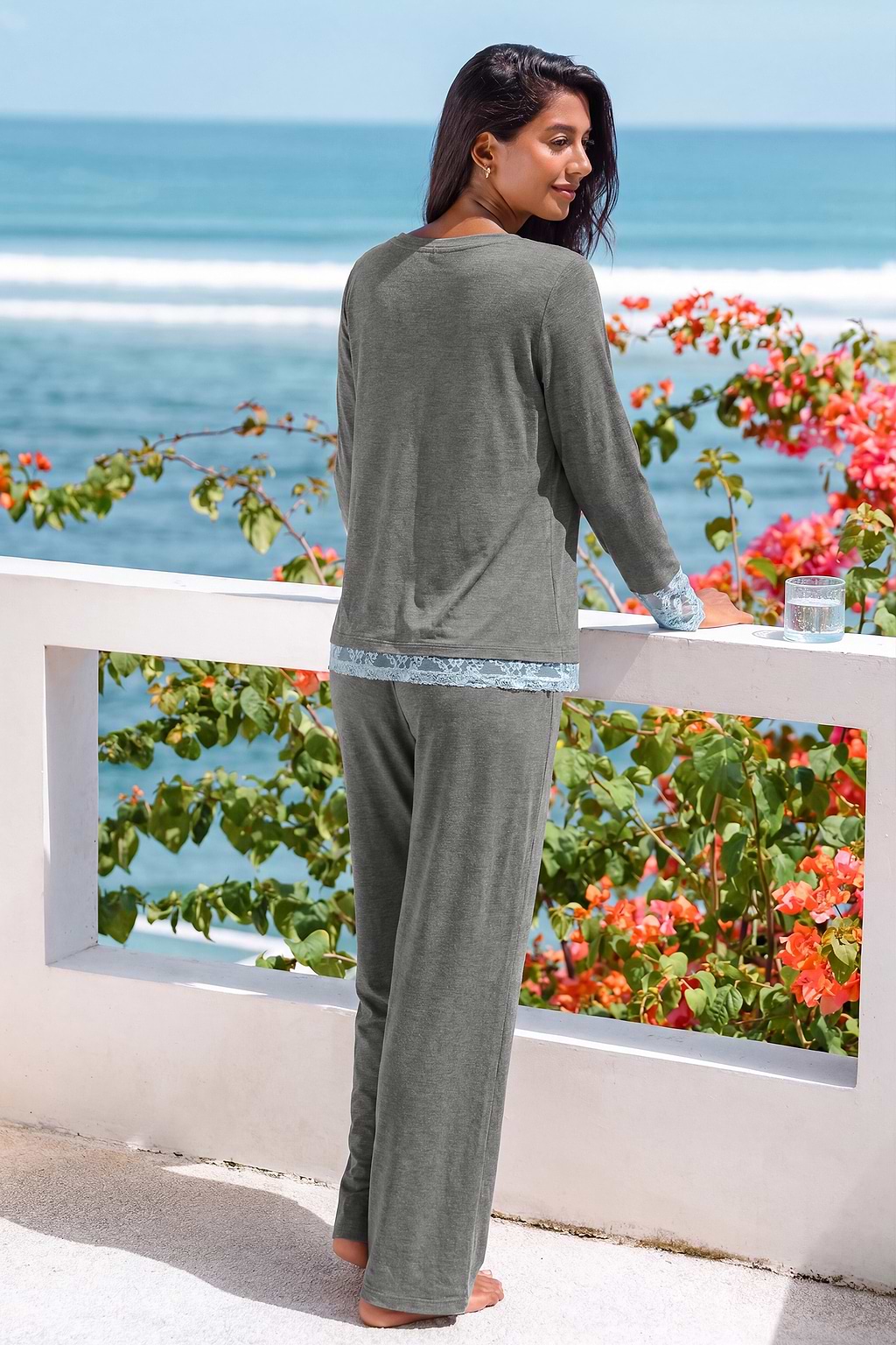 Binge Watcher Grey Pajama Set