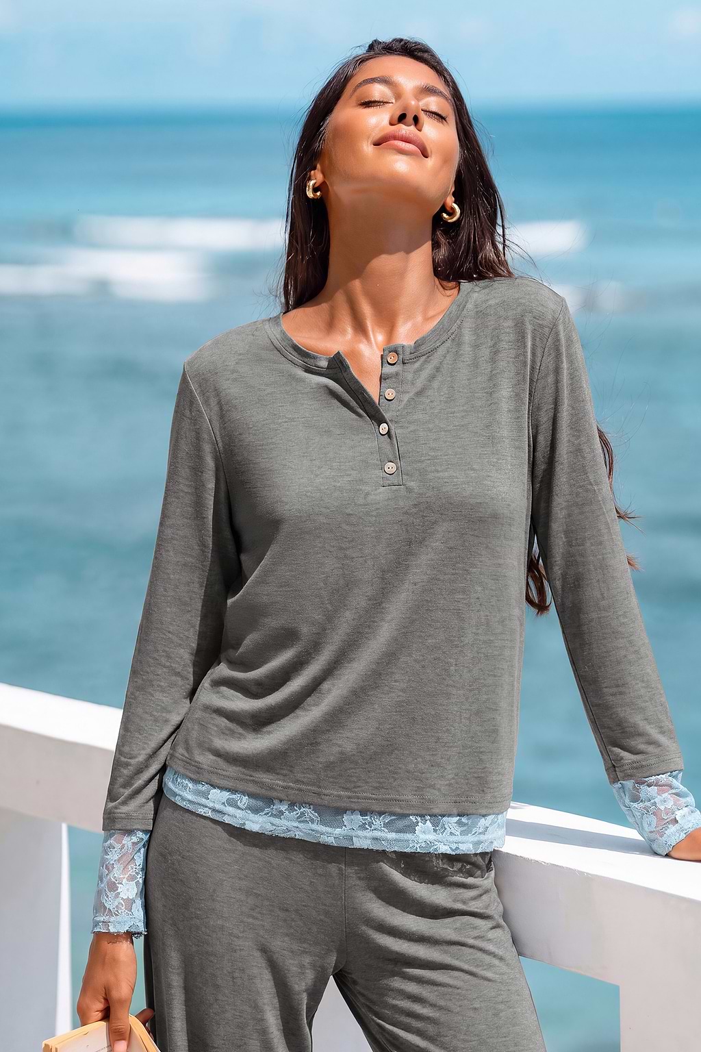 Binge Watcher Grey Pajama Set