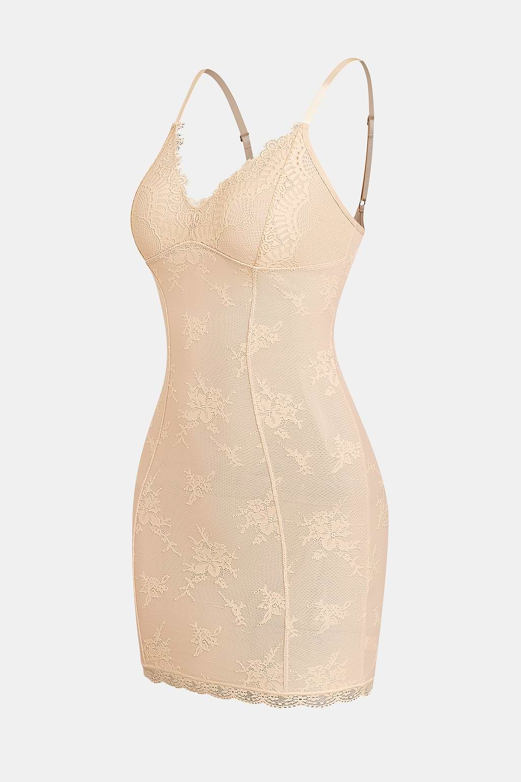 Moonlit Beige Shapewear Slip Dress