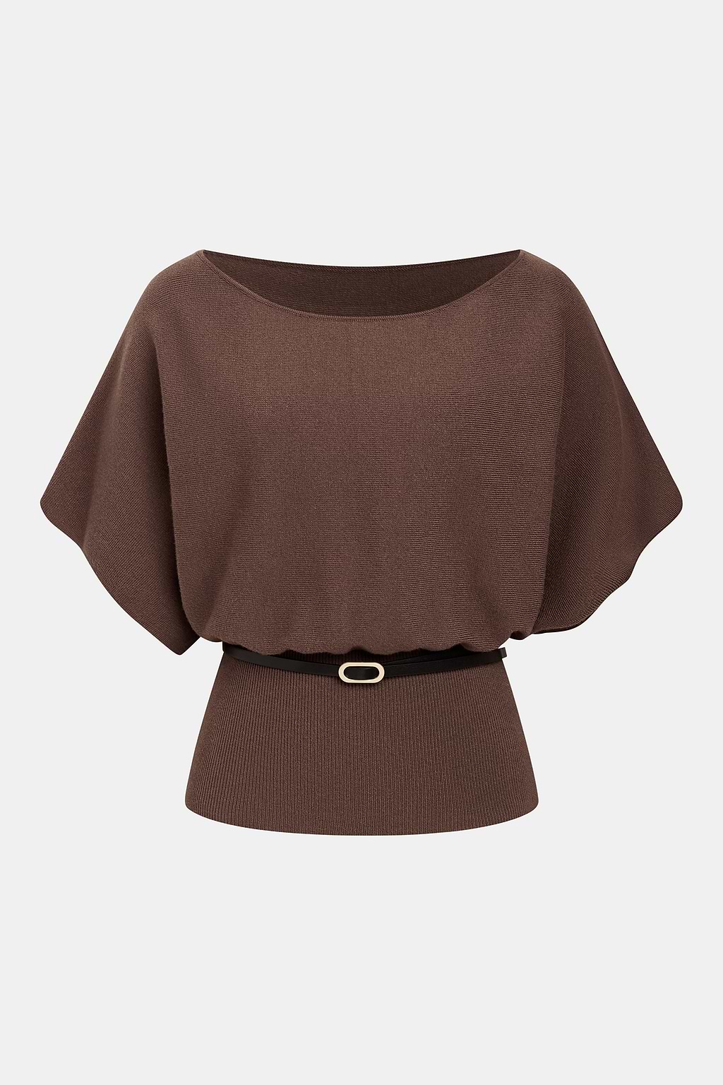 Alpine Retreat Belt Brown Sweater