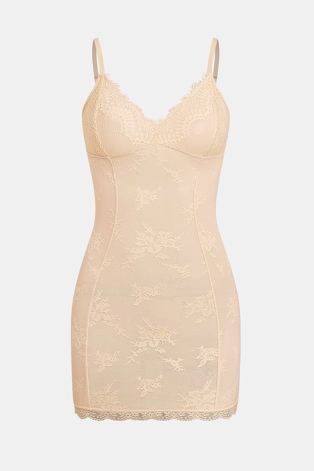 Moonlit Beige Shapewear Slip Dress