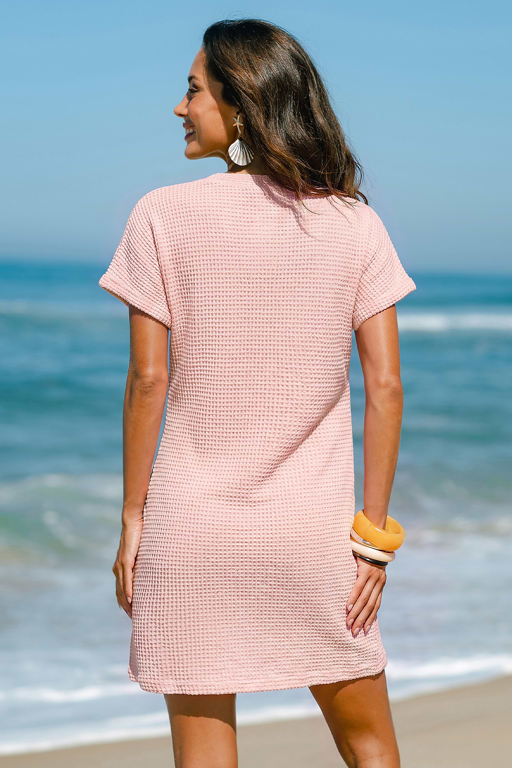 So Mellow Pink Cover-Up Mini Dress