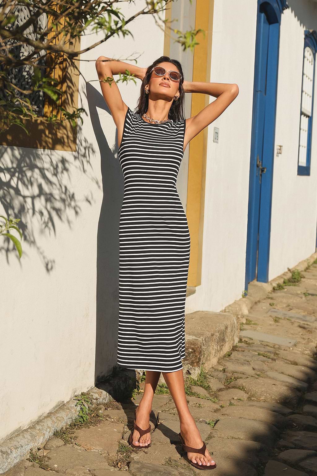 New Look Striped Maxi Dress