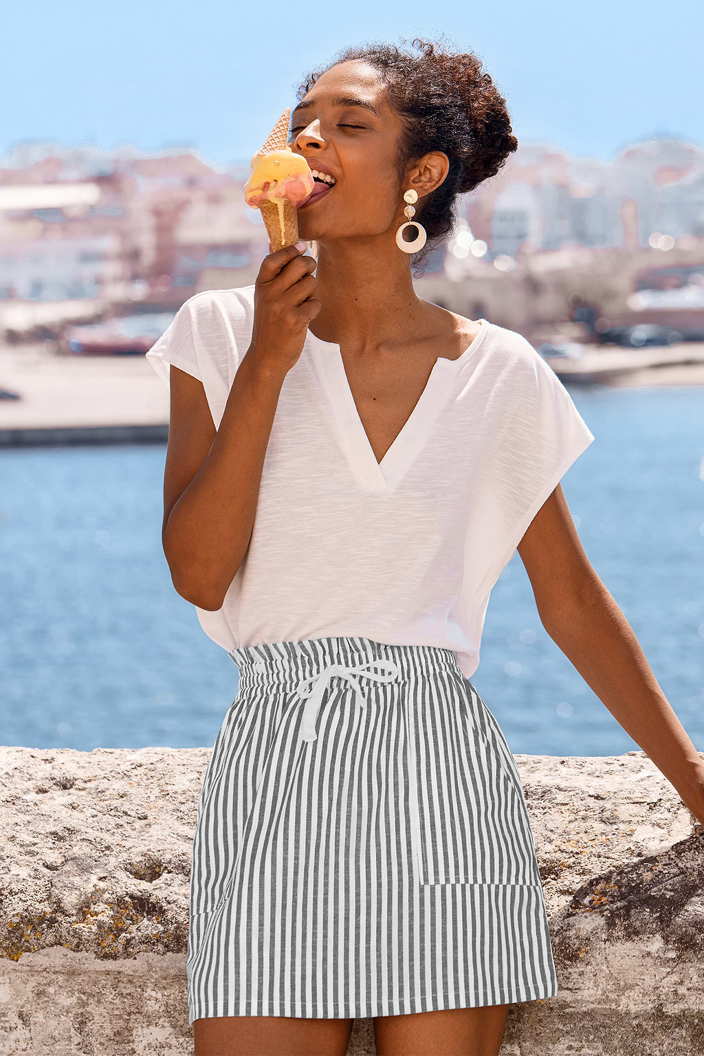 Sweet on You Striped Mini Skirt