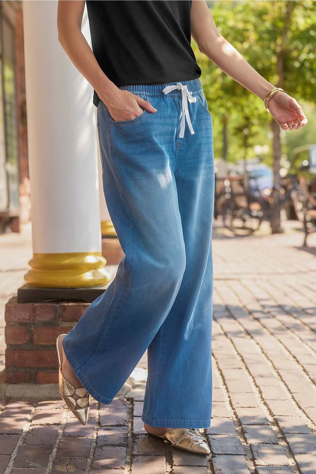 Falling Leaves Dark Wash Jeans