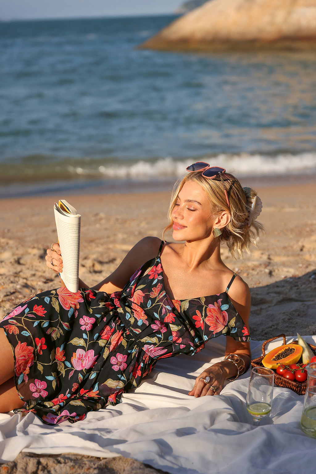 True Colors bloemen mini jurk