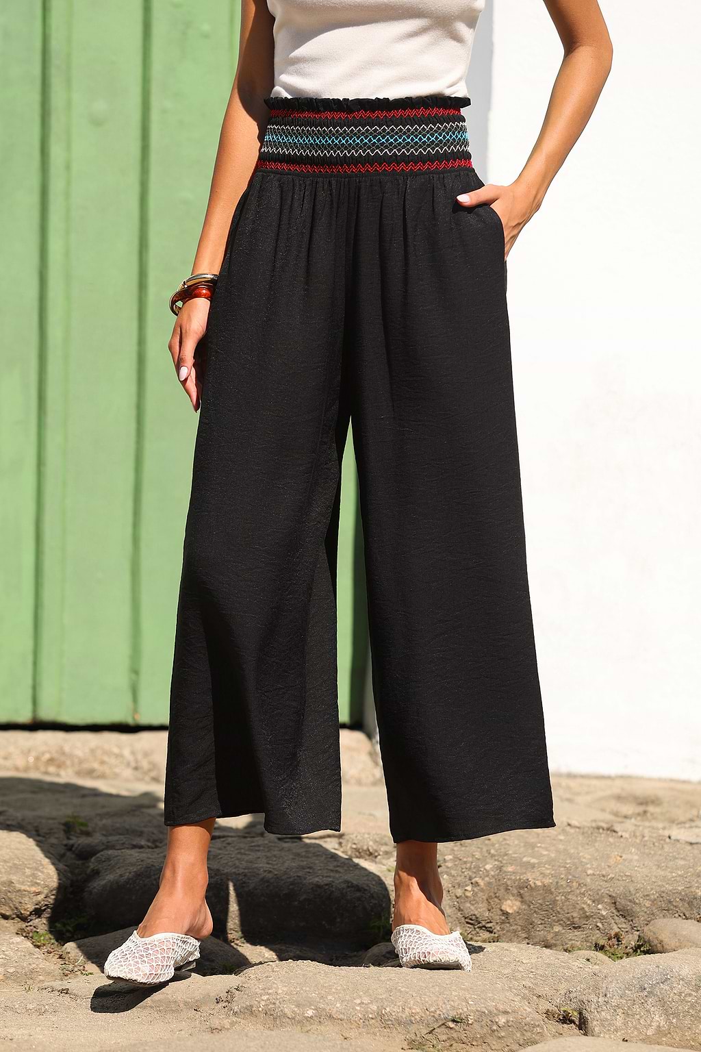 Shore Lights Black Pants
