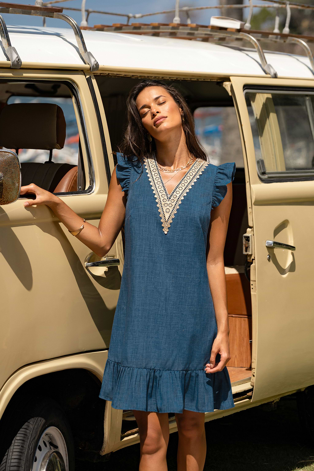 You First Blue Mini Dress