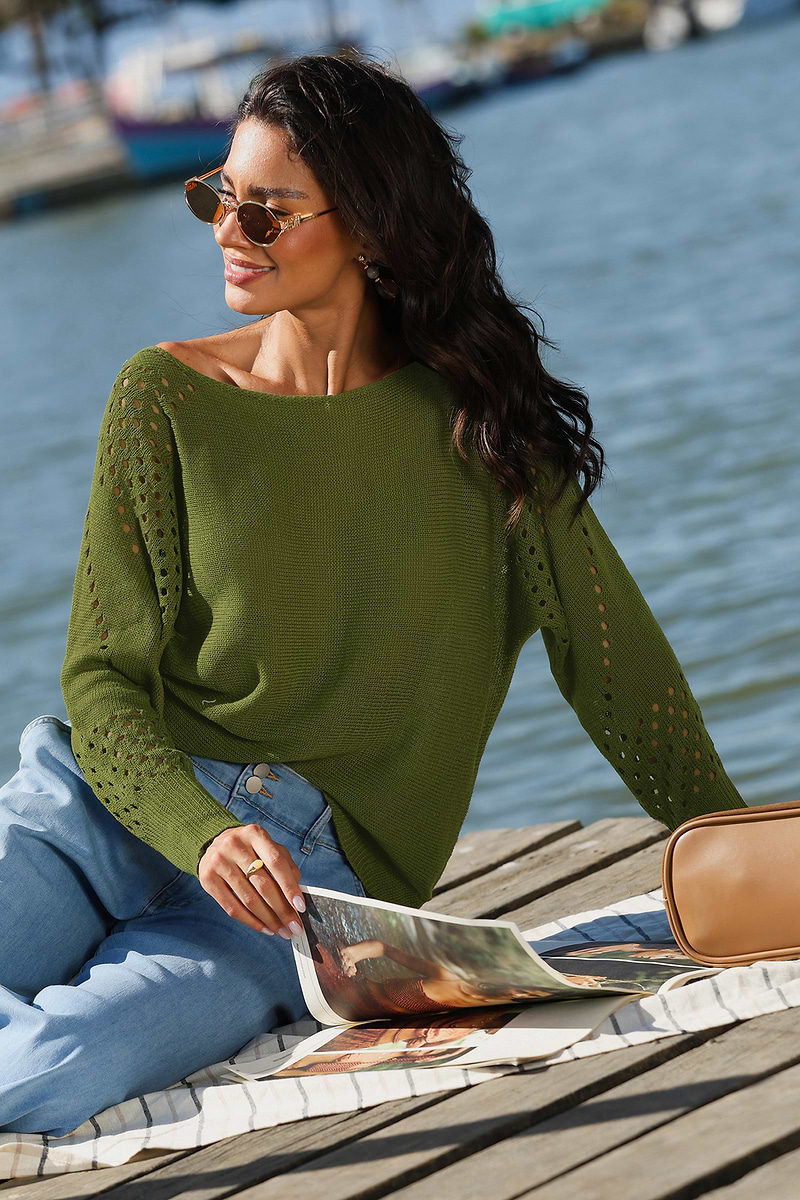 Maglione verde Meadow Morning