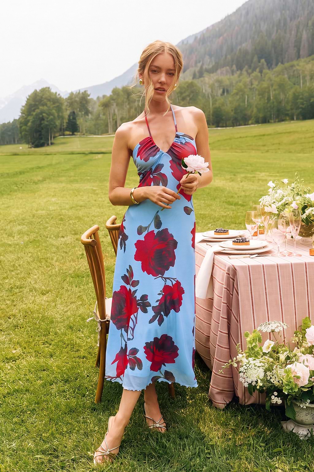 Aspen After Dark Floral Maxi Dress