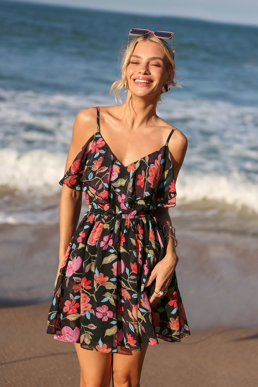 True Colors Floral Mini Dress