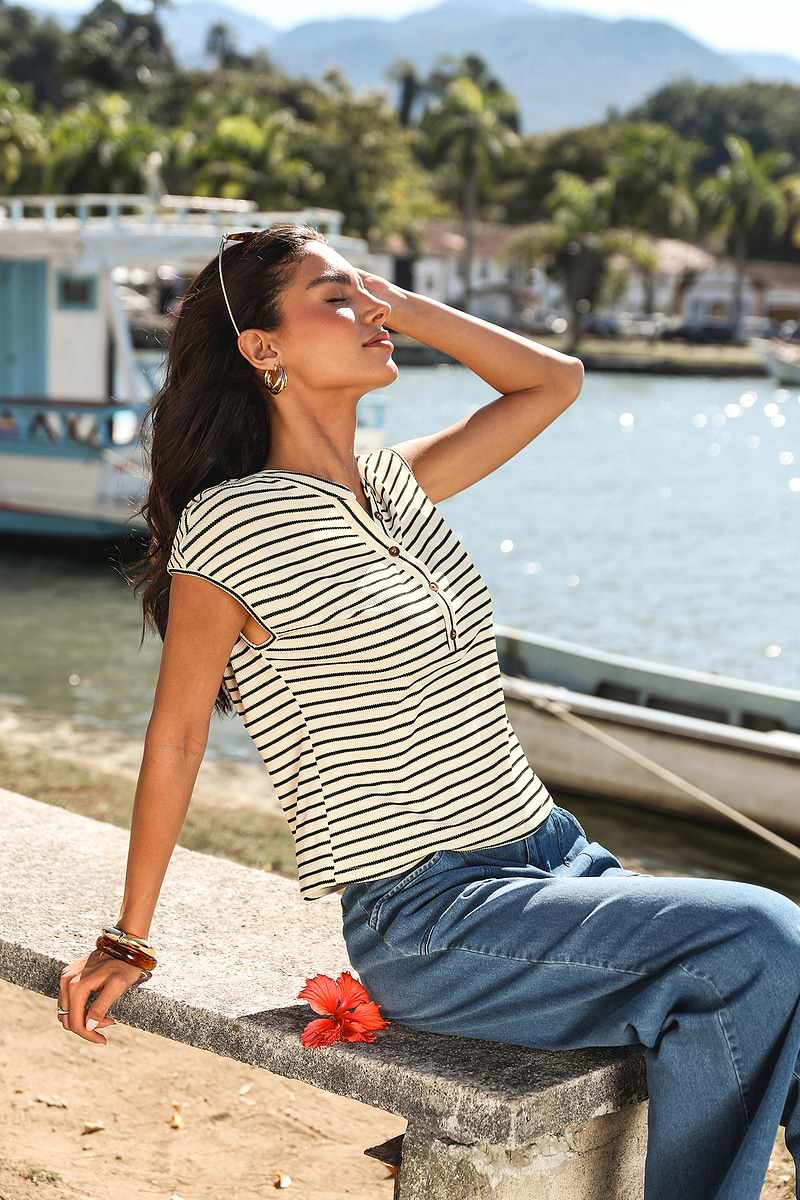 No Drama Striped Top