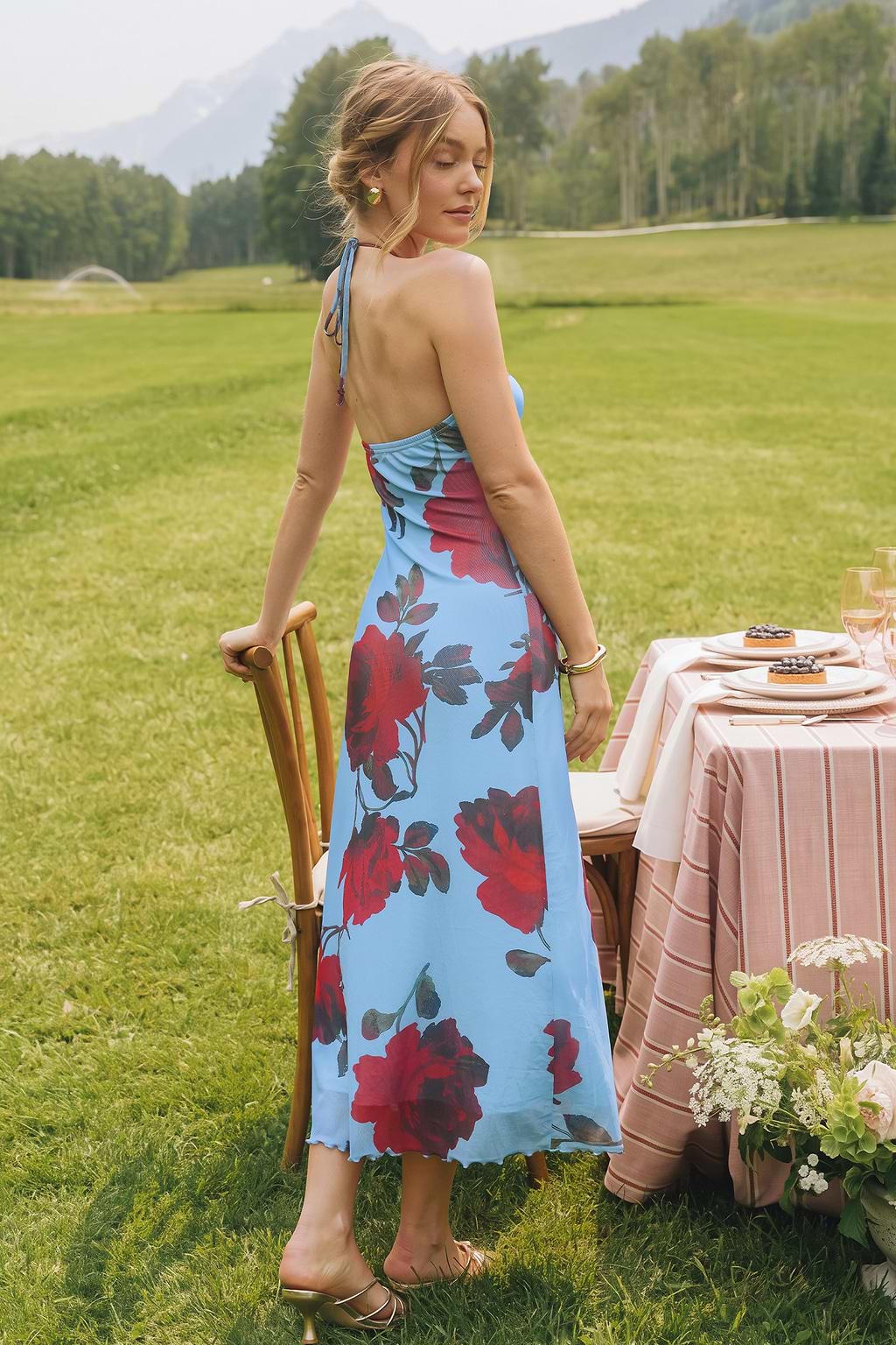 Aspen After Dark Floral Maxi Dress