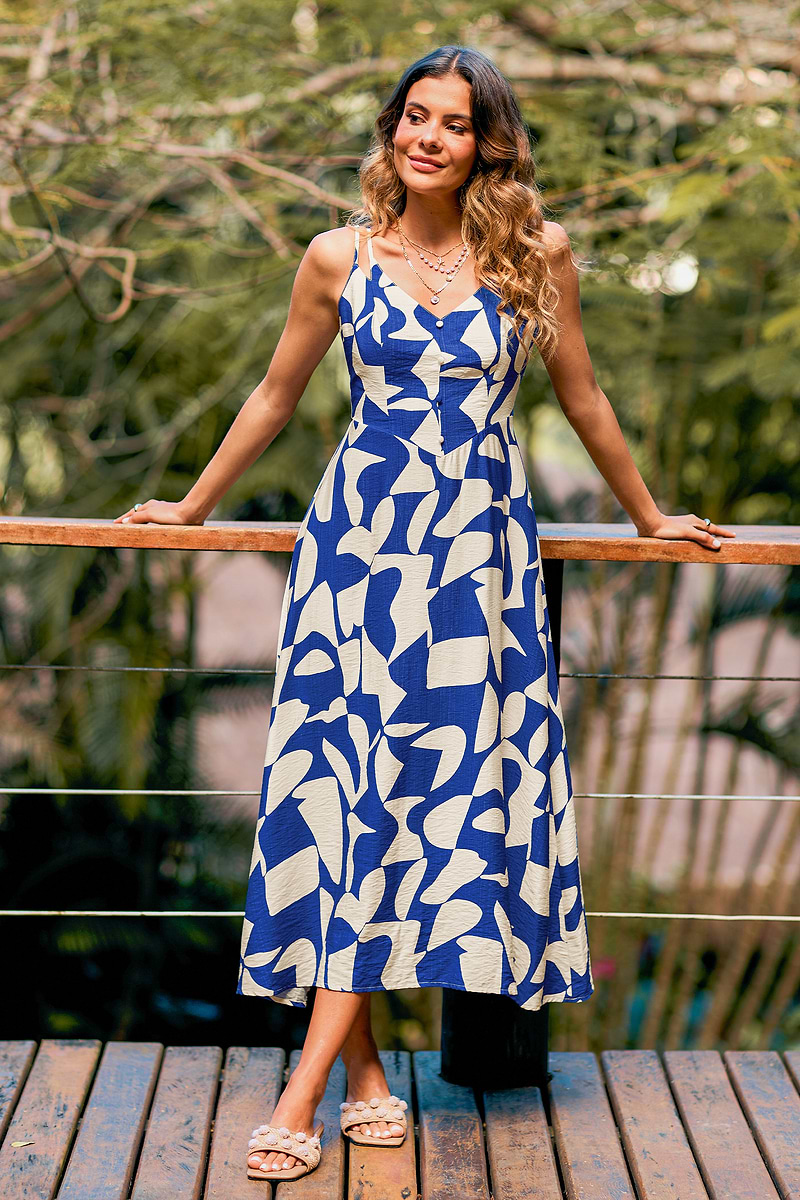 All Day Long Tropical Maxi Dress