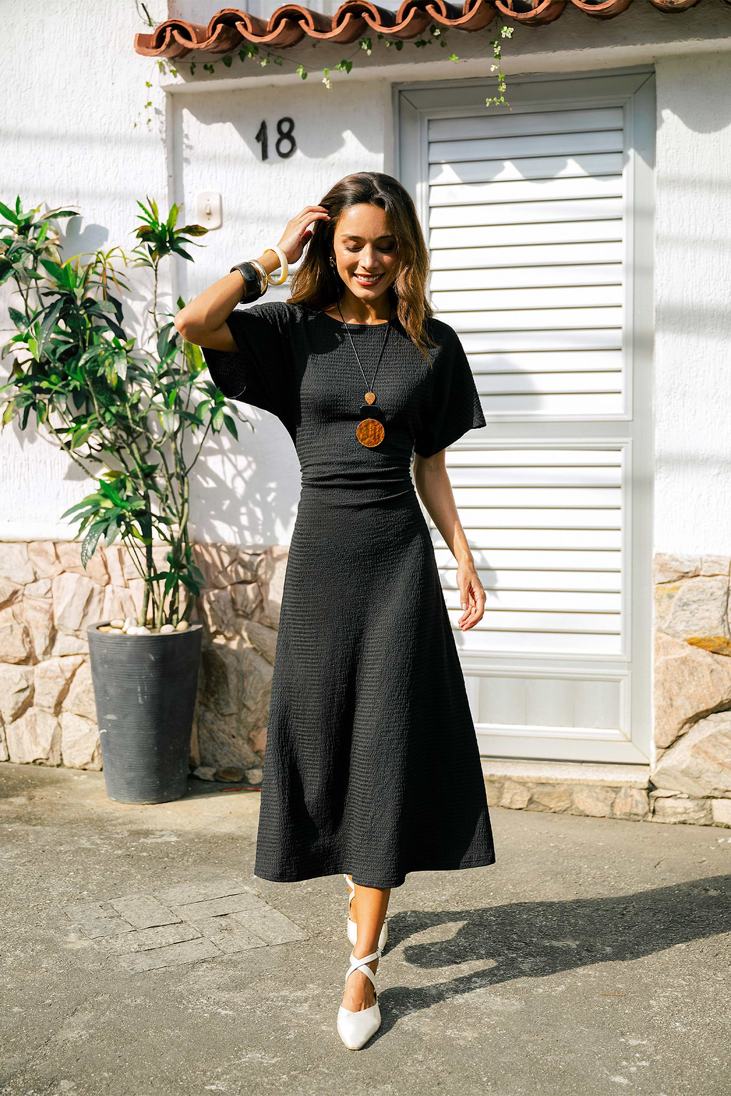 No Loose Ends Black Maxi Dress