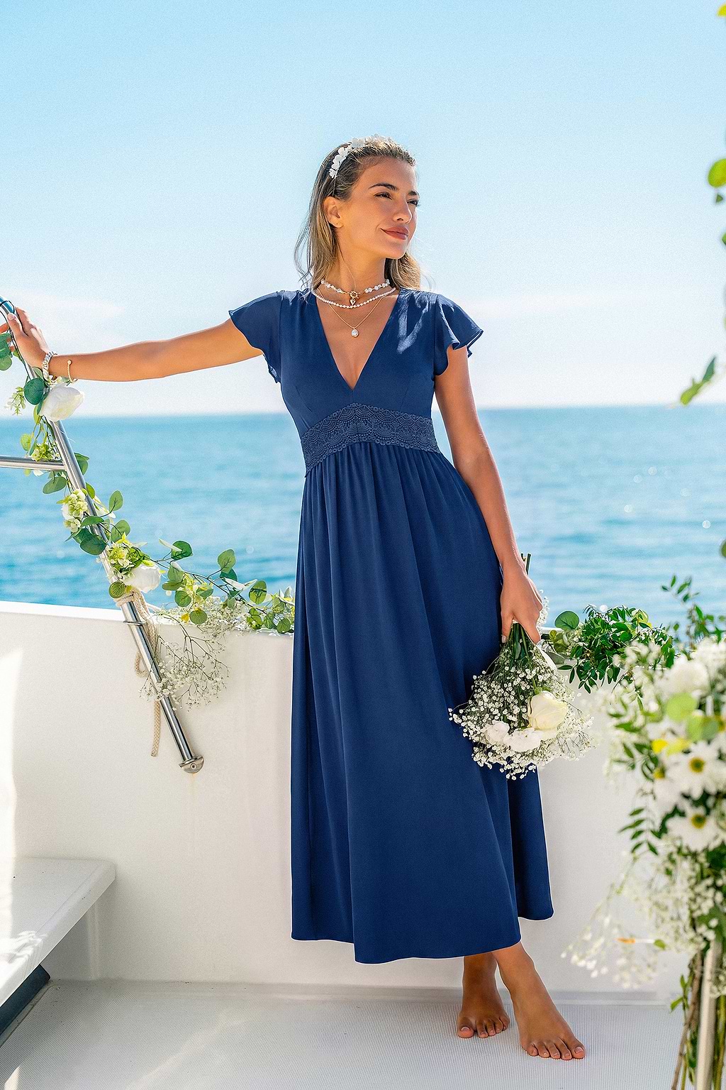Warm Regards Blue Maxi Dress