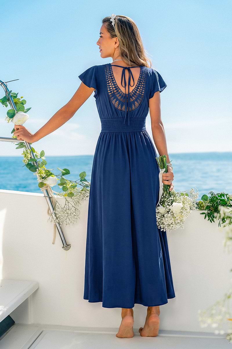 Warm Regards Blue Maxi Dress