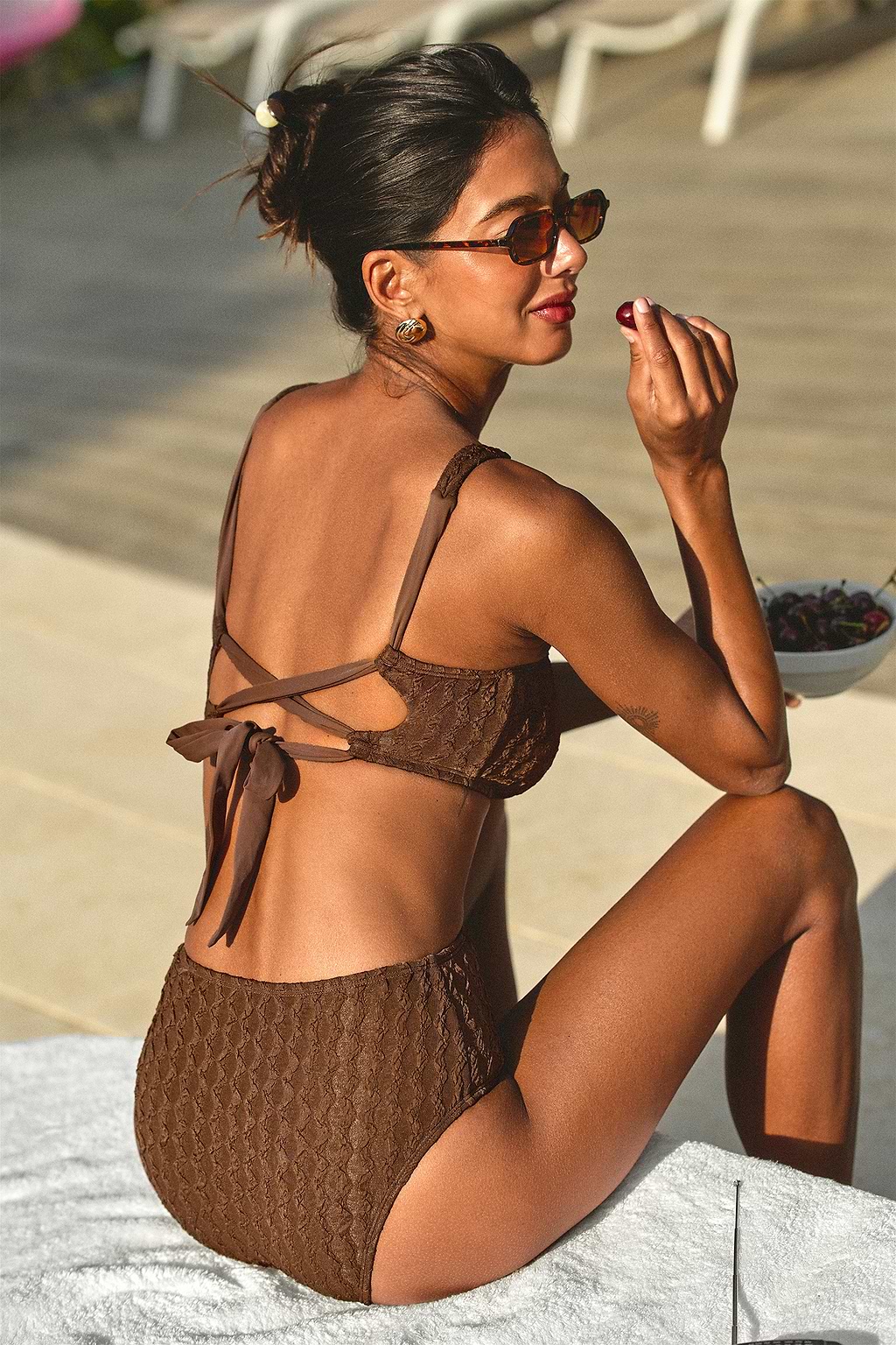 Brązowy zestaw bikini Under Your Skin