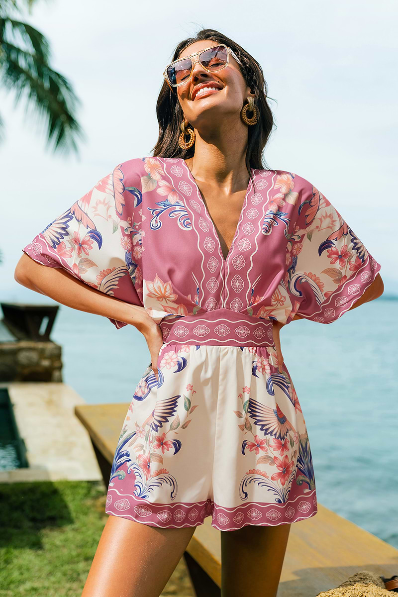 Over the Rainbow Tropical Romper