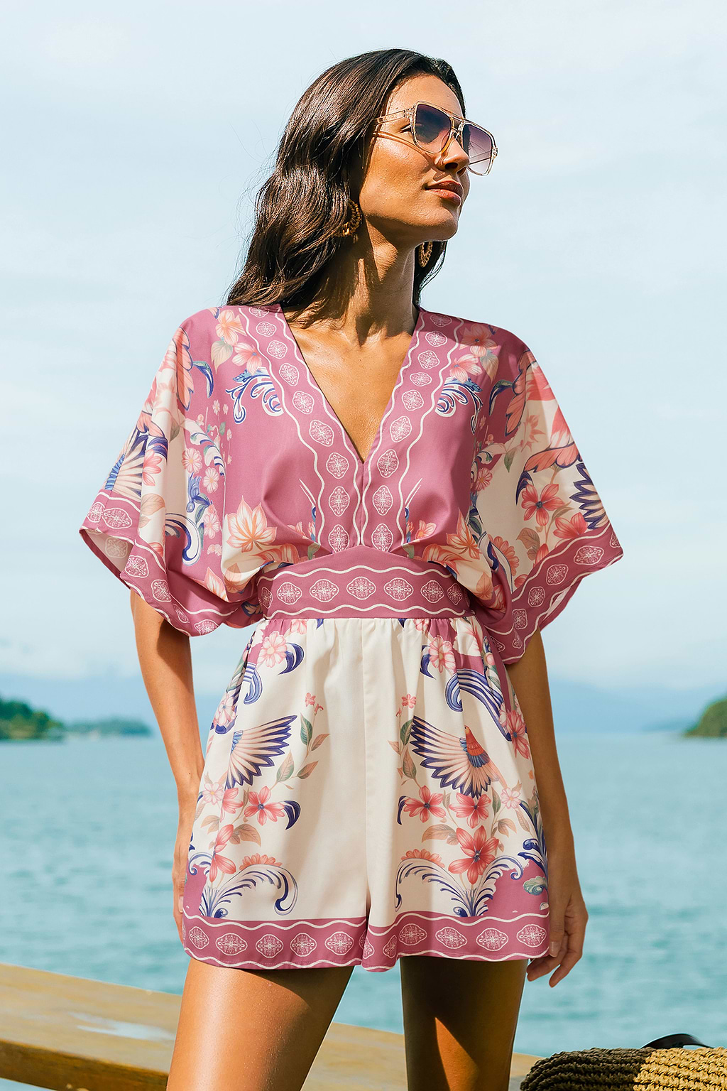 Over the Rainbow Tropical Romper