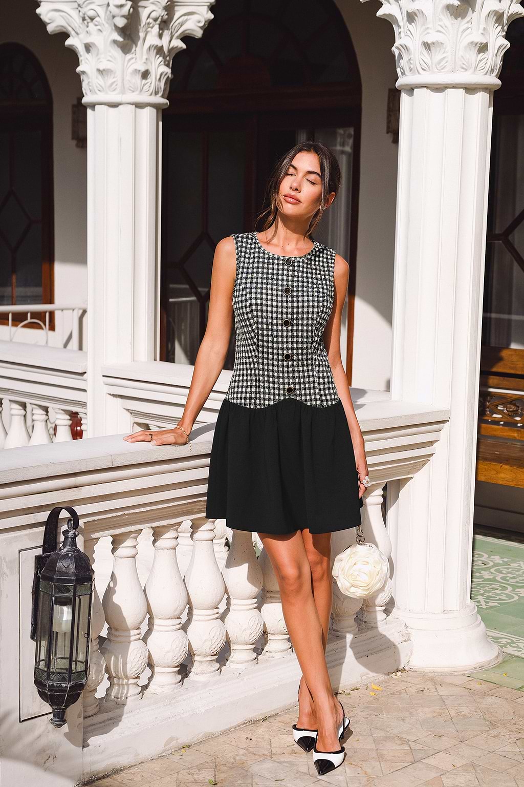 Preppy Vibe Gingham Mini Dress
