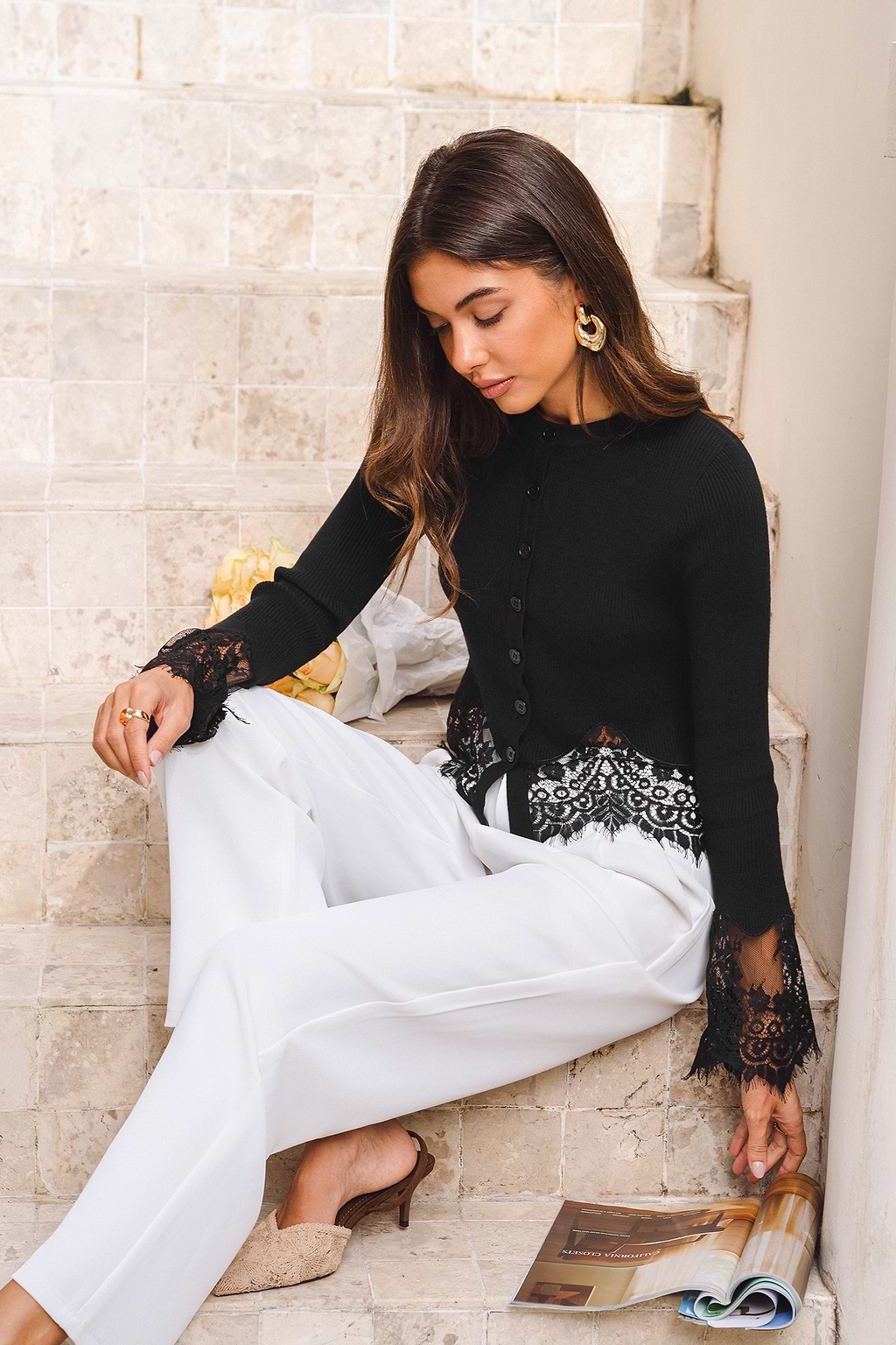 Cool Nights Black Cardigan
