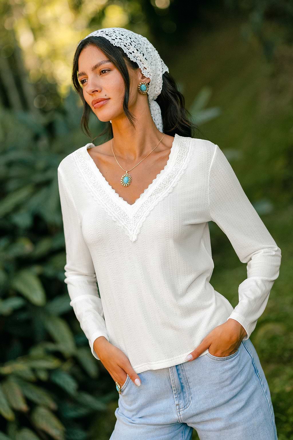 Almost Autumn White Top