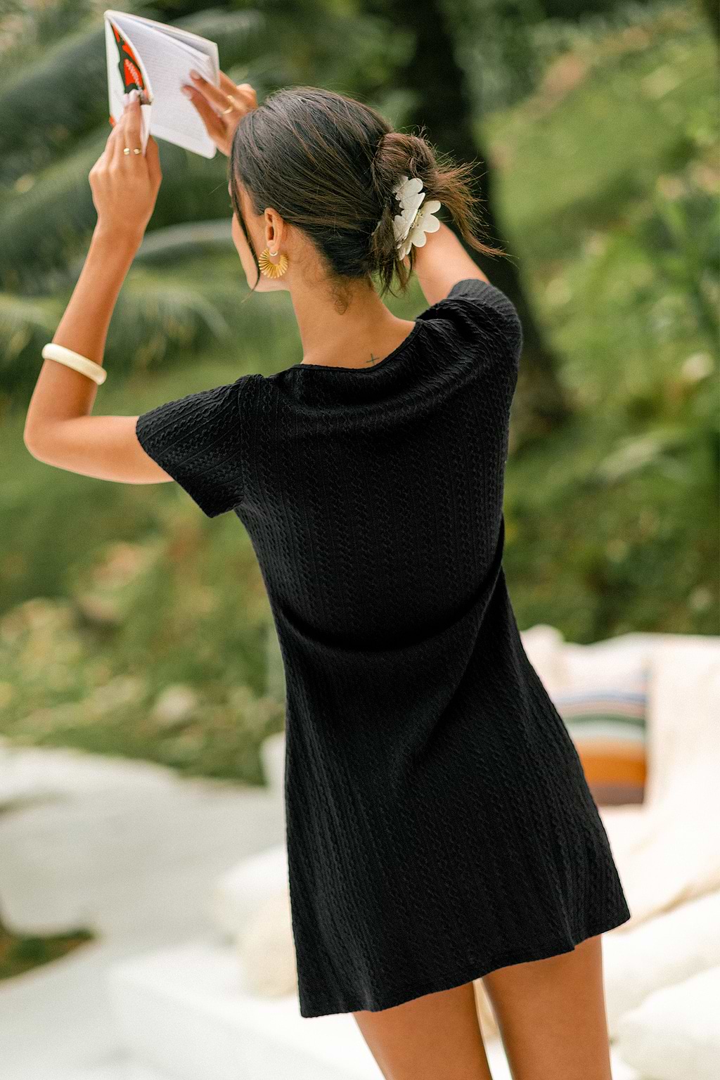 Come Along Black Mini Dress