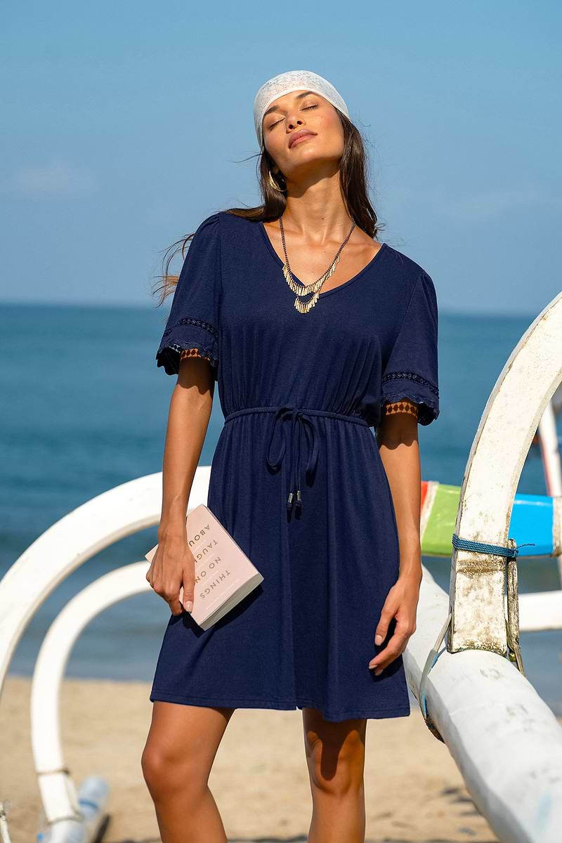 Minivestido azul literalmente
