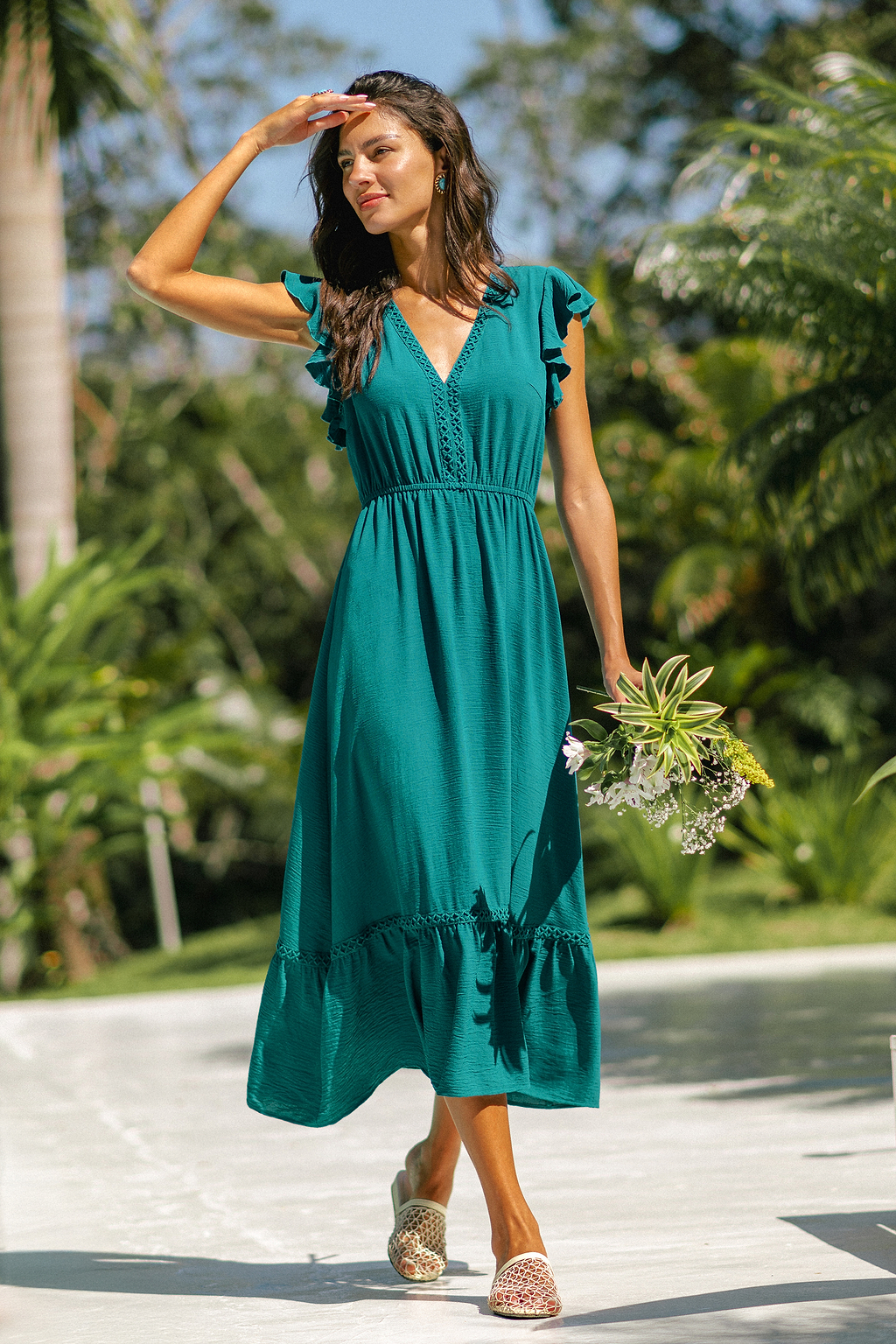 At the Afterparty Turquoise Maxi Dress