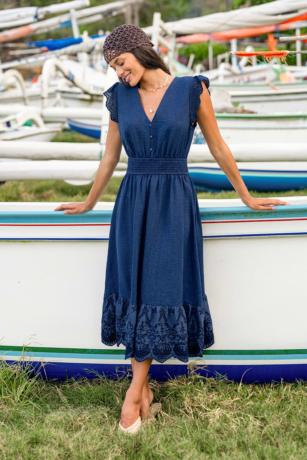 Apple of My Eye Blue Midi Dress