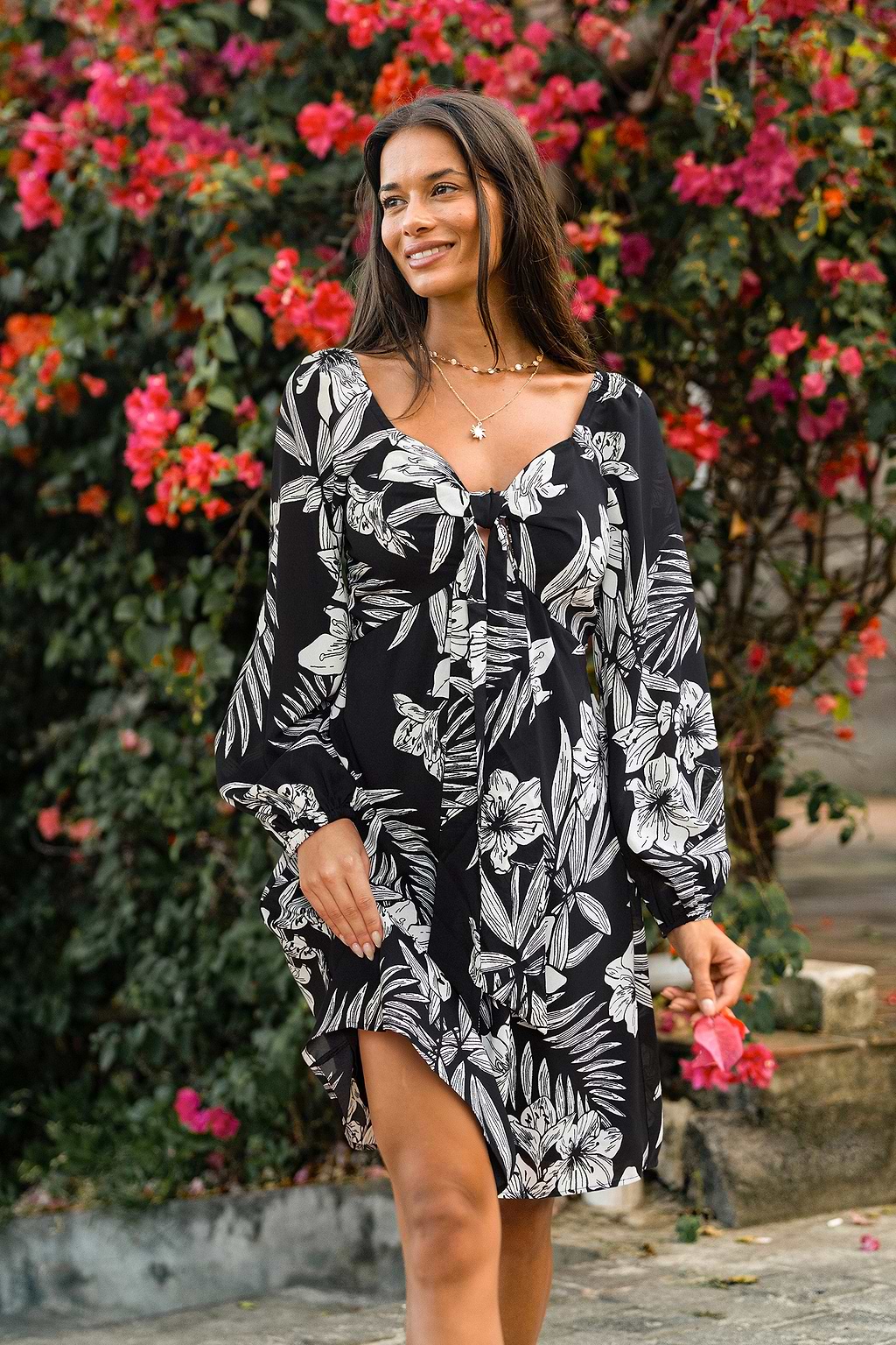Breezy Tropical Mini Dress