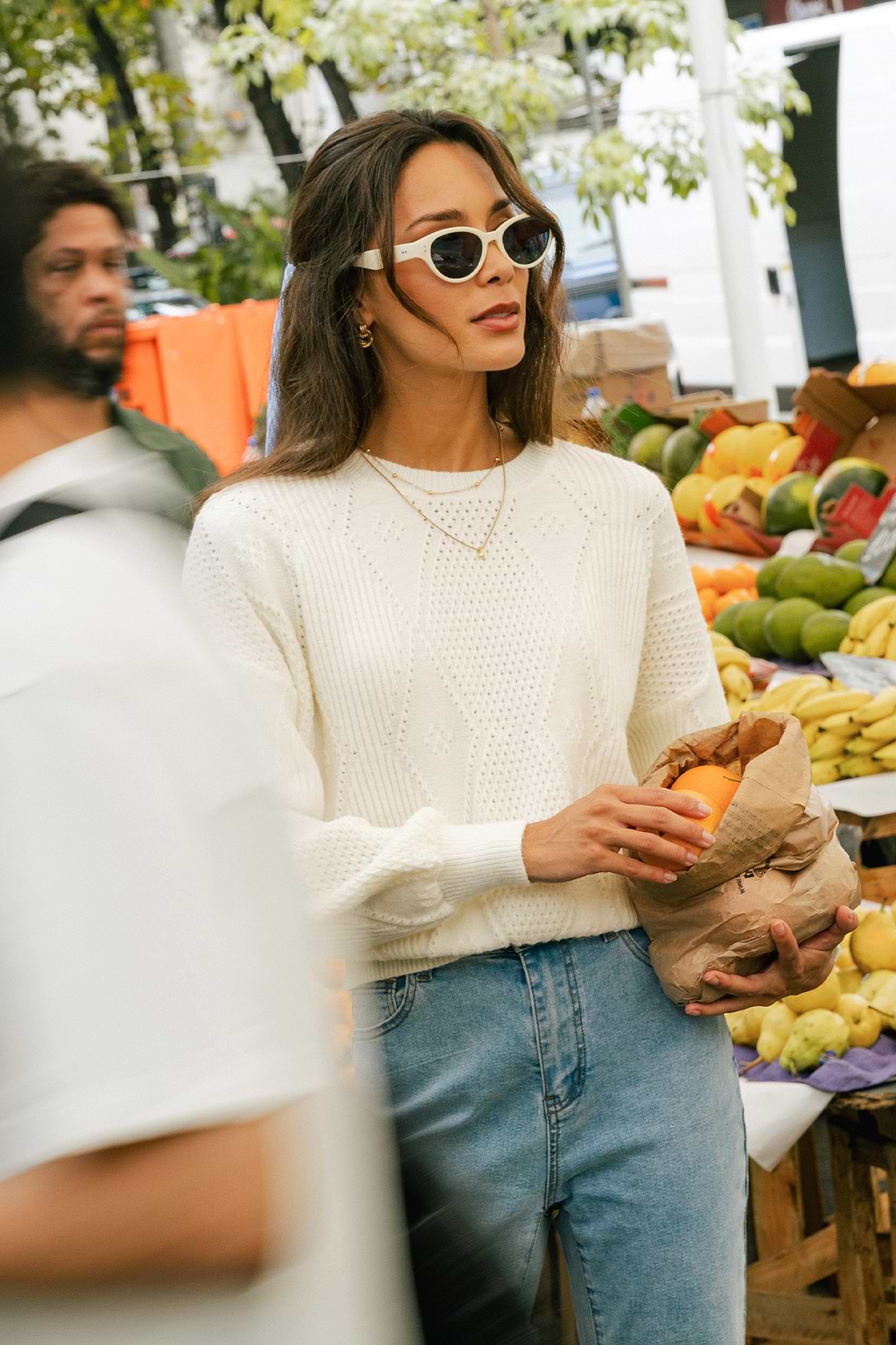 By the Bonfire White Sweater