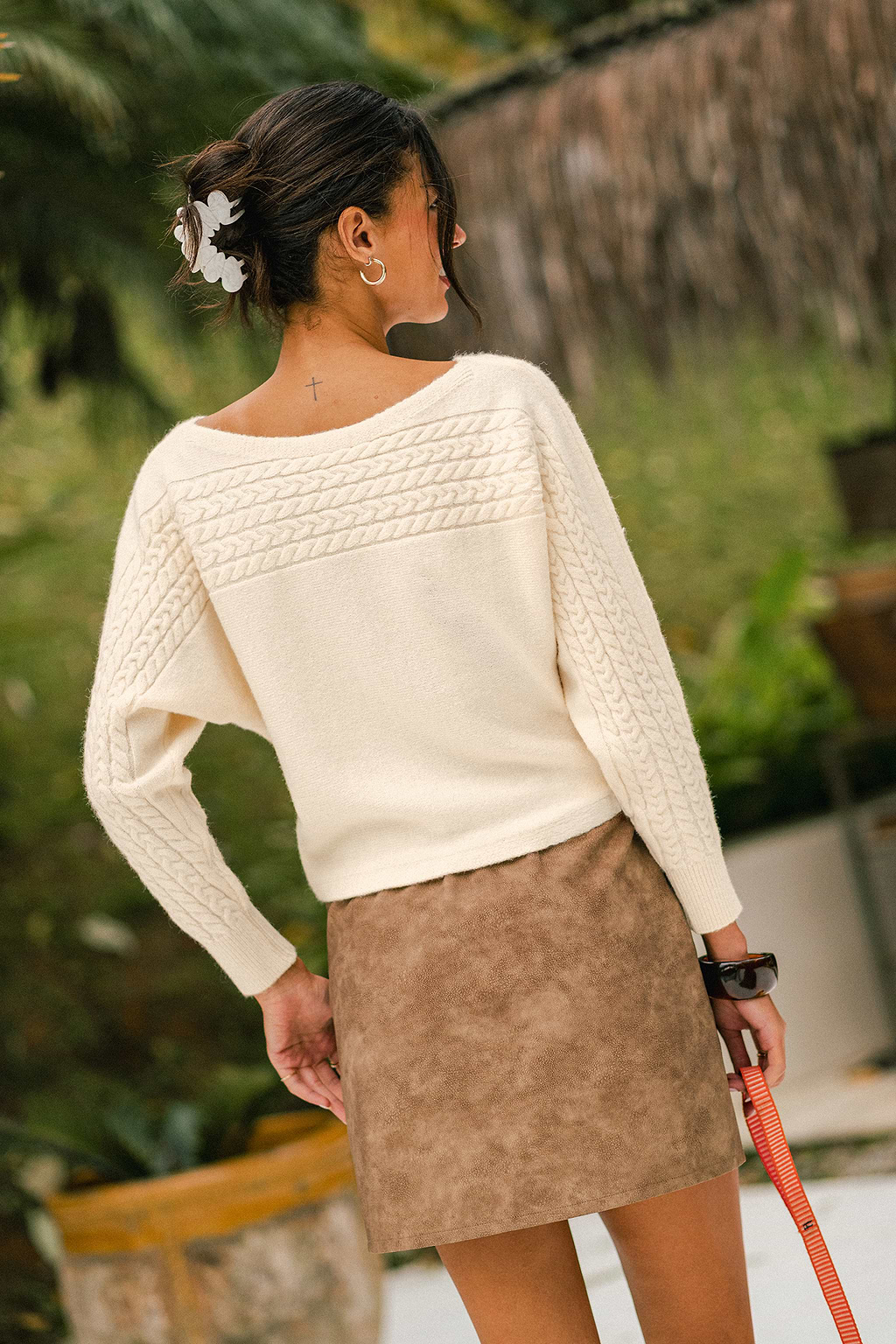 Along the Way Beige Jumper