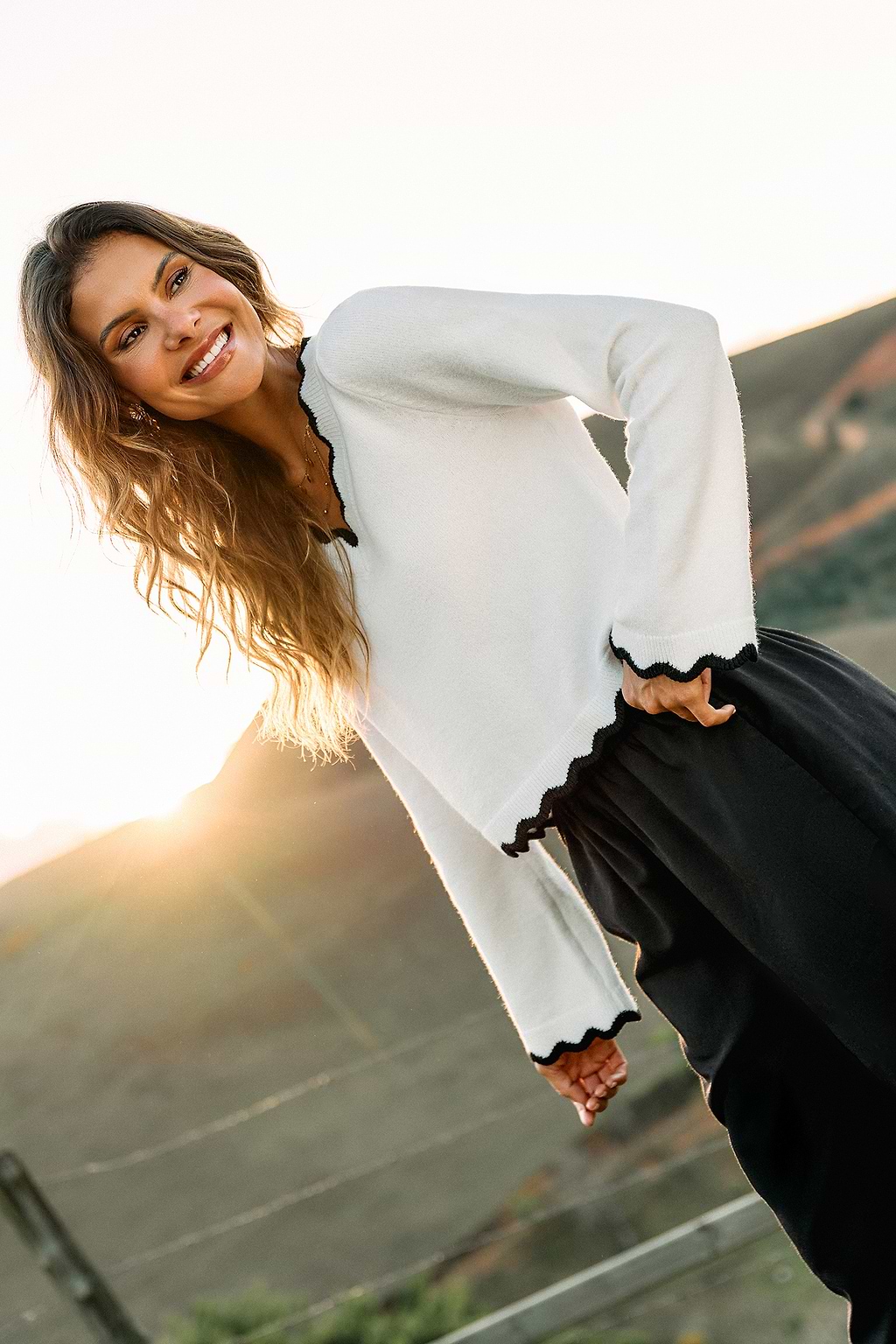 Staying In White Sweater