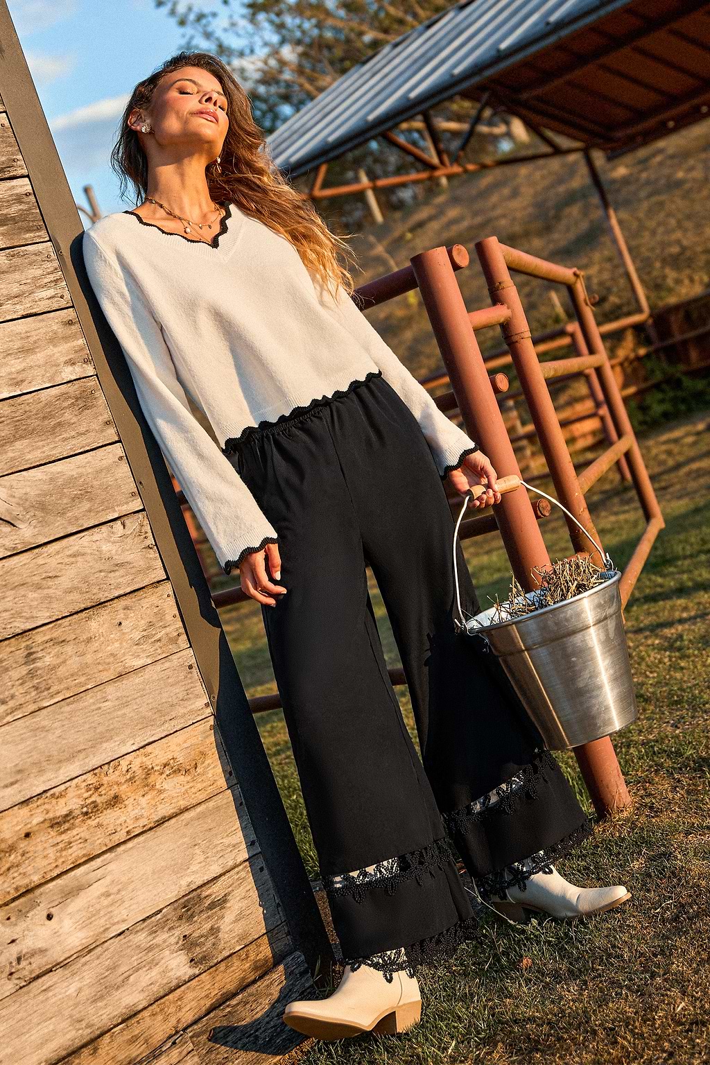 Beach House Black Pants
