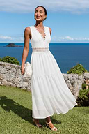 Little Details White Maxi Dress
